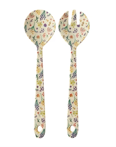 Rice - Salatbestik - Wild Flowers Print 